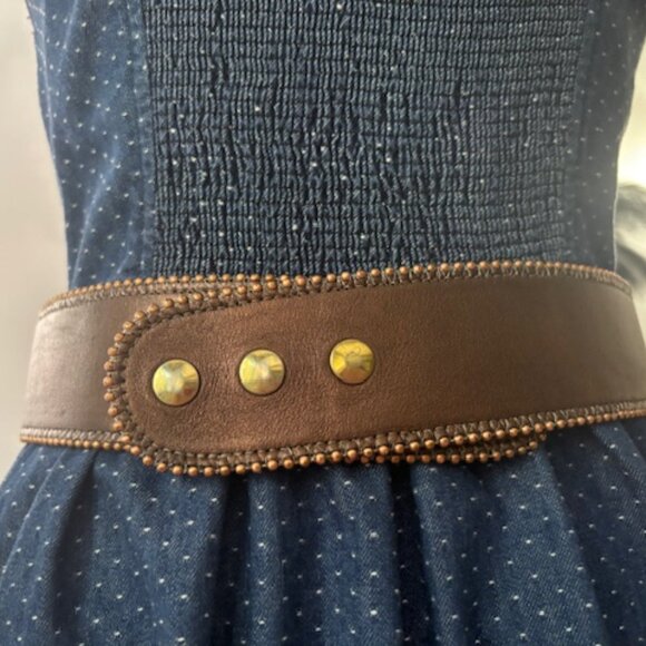 Leatherock Embellished Leather Belt - Picture 8 of 8